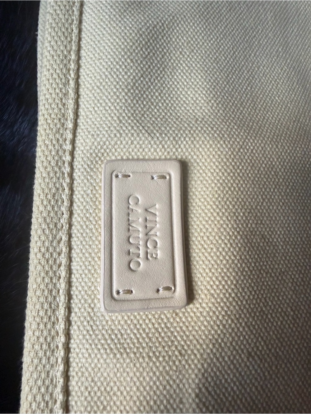 Vince  Camuto Spring-Summer New Yellow Textured Tote Bag - Women's Handbag - Picture 5 of 7